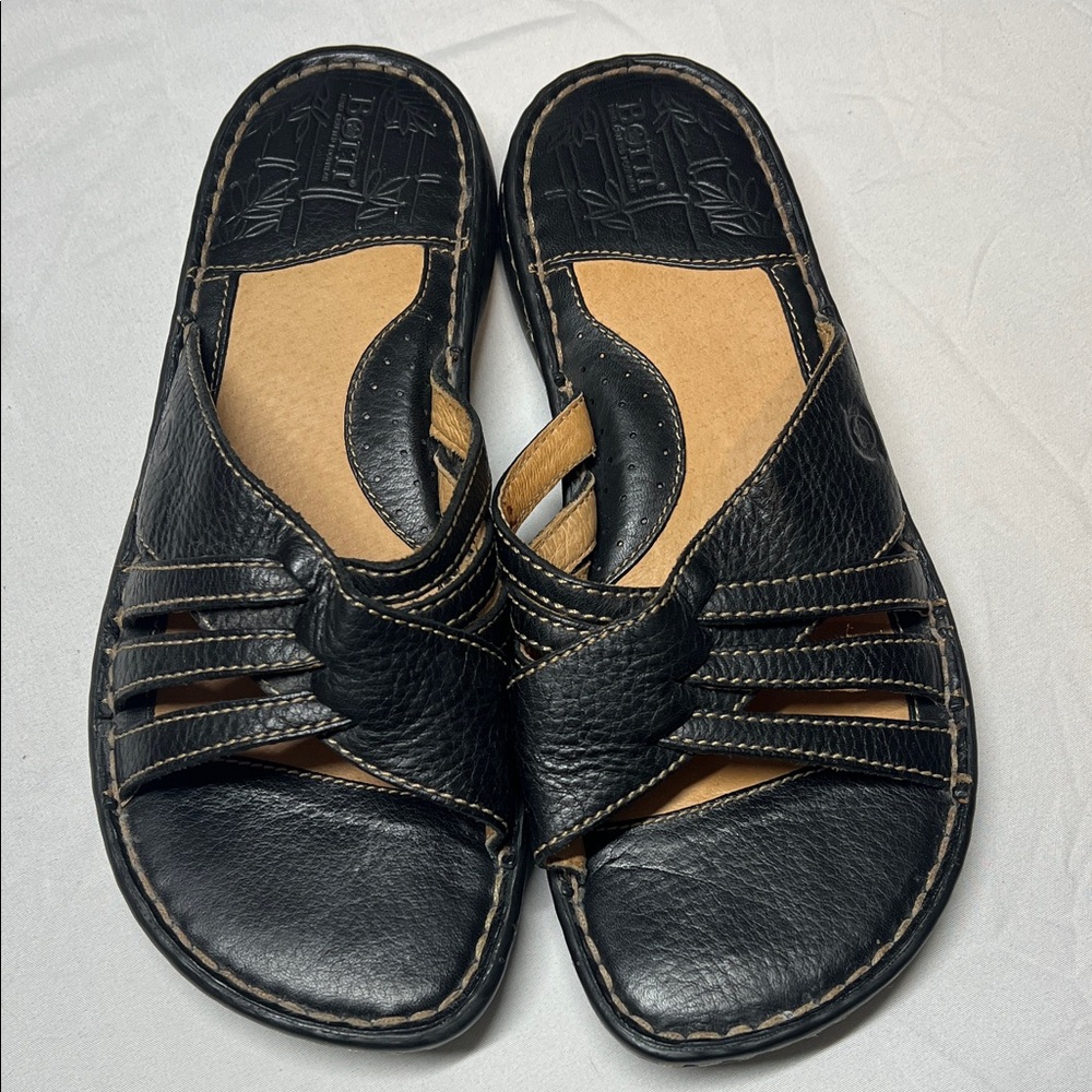 Born Black Leather sandals